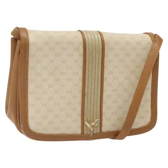 GUCCI Micro GG Supreme Shoulder Bag PVC White Gold Auth BA1955 - Picture 1 of 16